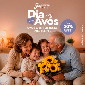Dia dos avós: 20% de desconto